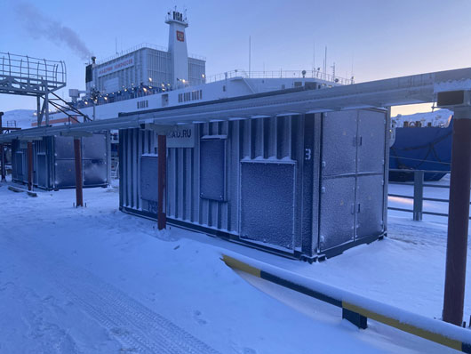 ПАТЭС «Академик Ломоносов» с нагрузочными модулями M-LOAD 16 МВт 10.5 кВ начала работу на Чукотке